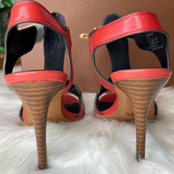 NIB Authentic COACH Izzy Mat Calf Heels - Picture 7 of 10